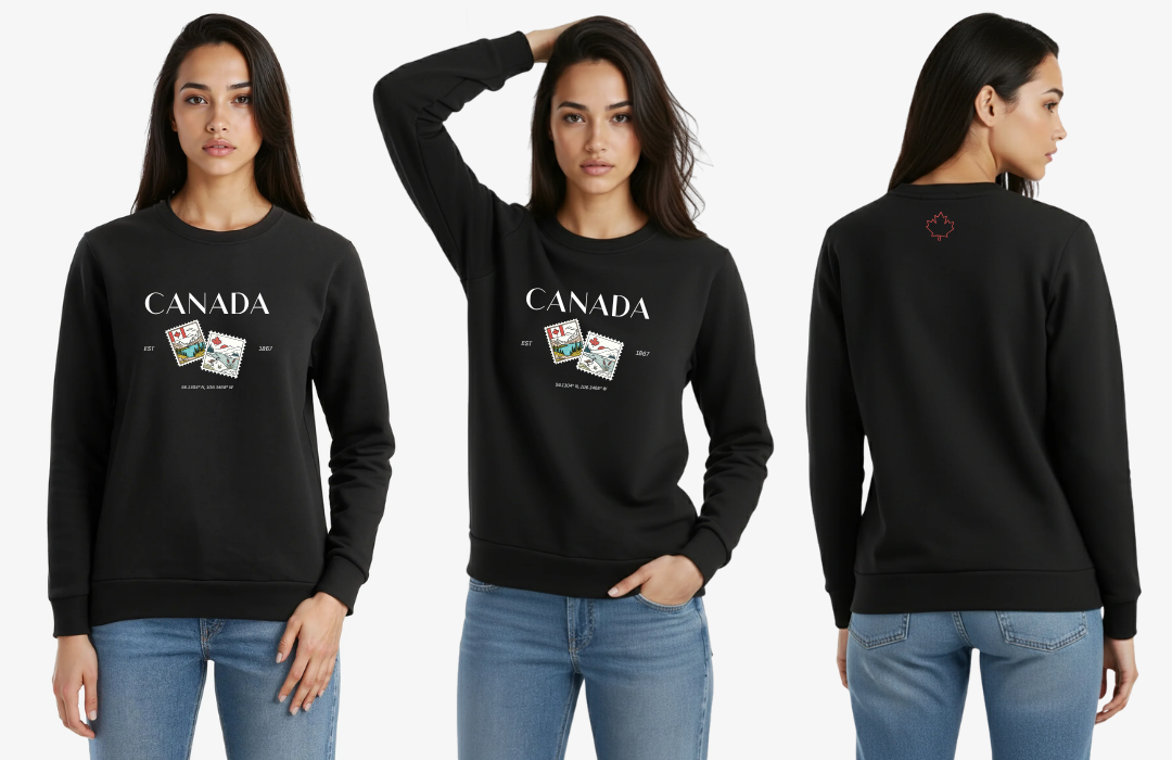The Canada EH! - Crew Neck Sweatshirt  56.1304° N, 106.3468° W