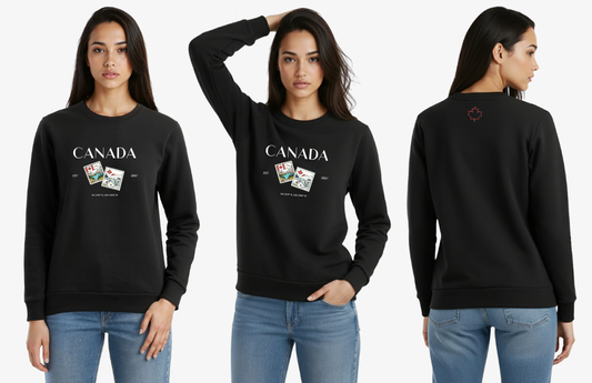 The Canada EH! - Crew Neck Sweatshirt  56.1304° N, 106.3468° W