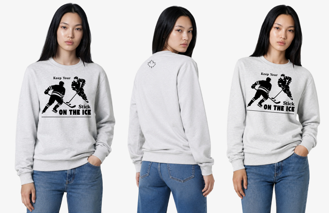 Keep Your Stick on the Ice - Crew Neck Sweatshirt