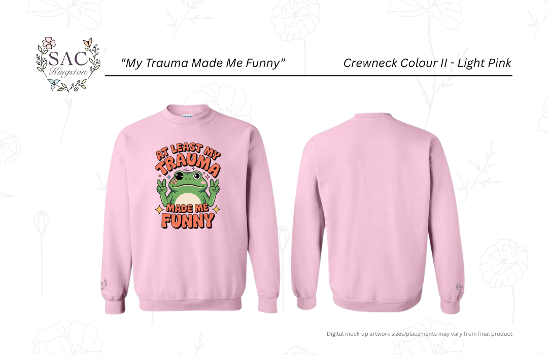 My Trauma Made Me Funny Unisex Heavy Blend™ Crewneck Sweatshirt
