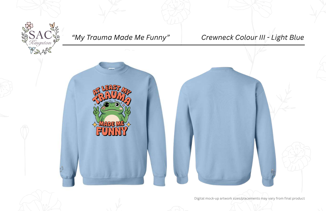 My Trauma Made Me Funny Unisex Heavy Blend™ Crewneck Sweatshirt