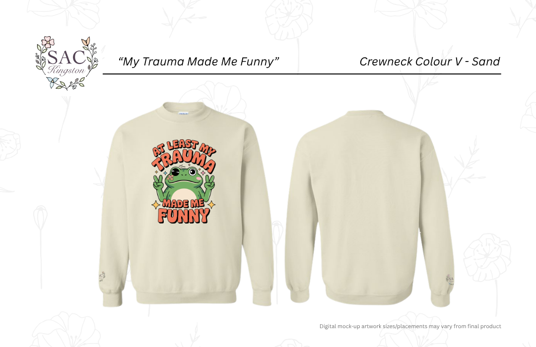 My Trauma Made Me Funny Unisex Heavy Blend™ Crewneck Sweatshirt