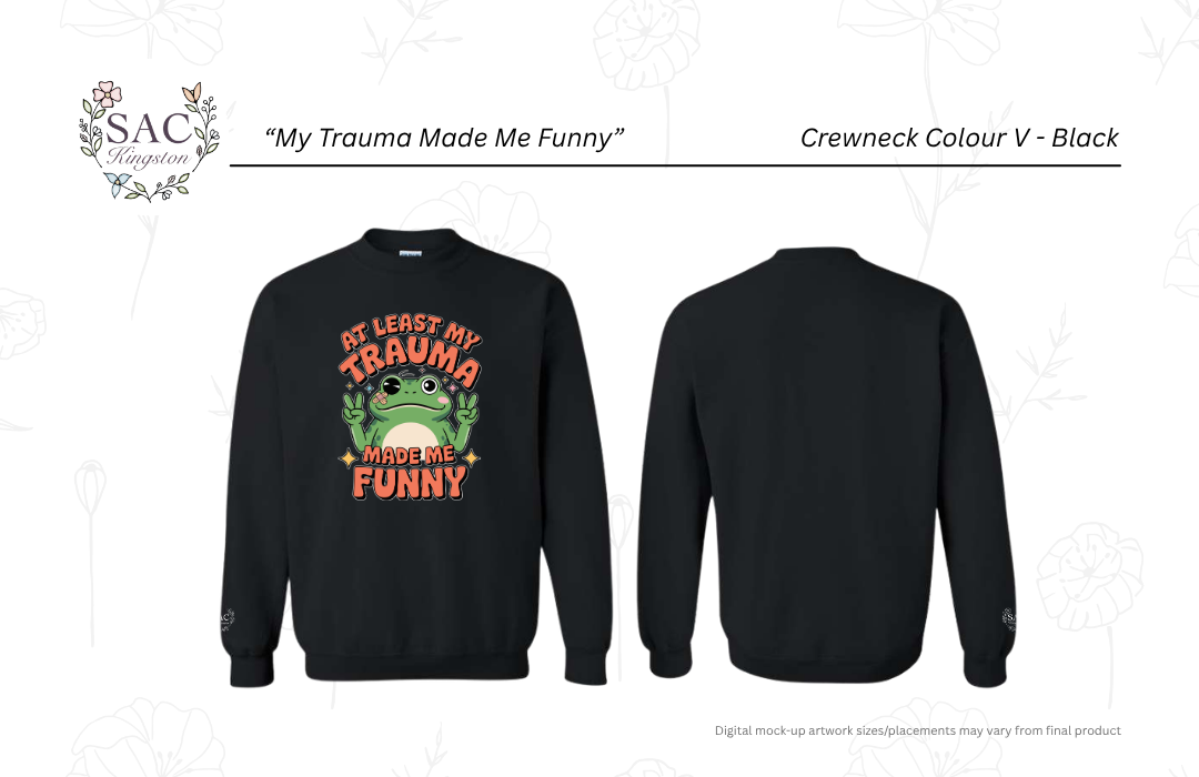 My Trauma Made Me Funny Unisex Heavy Blend™ Crewneck Sweatshirt