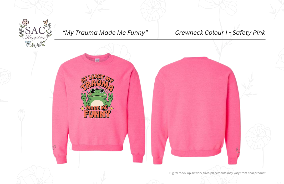 My Trauma Made Me Funny Unisex Heavy Blend™ Crewneck Sweatshirt